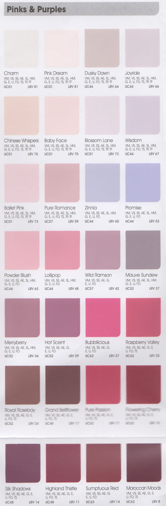 Leyland Paint Colour Chart